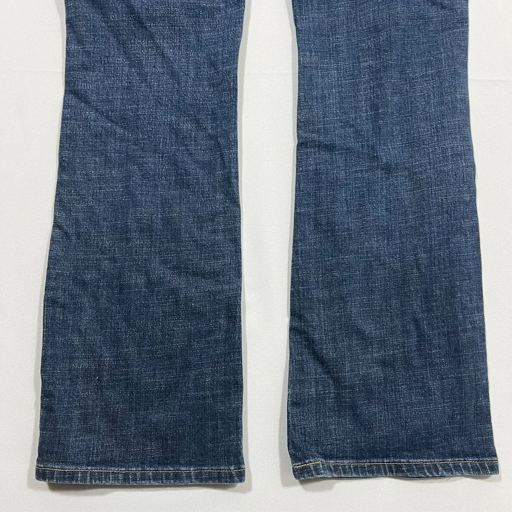 Y2K Levis 547 Platinum Flare Mid Rise Jeans Stretch Denim Flap Pocket Women's 12
